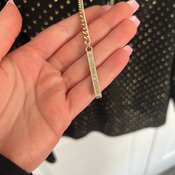 Michael Kors Long sleeve black blouse with gold polka dots and chain NWT - Picture 4 of 7